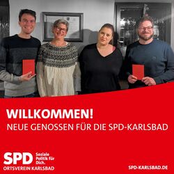 Neue Genossen für die SPD Karlsbad